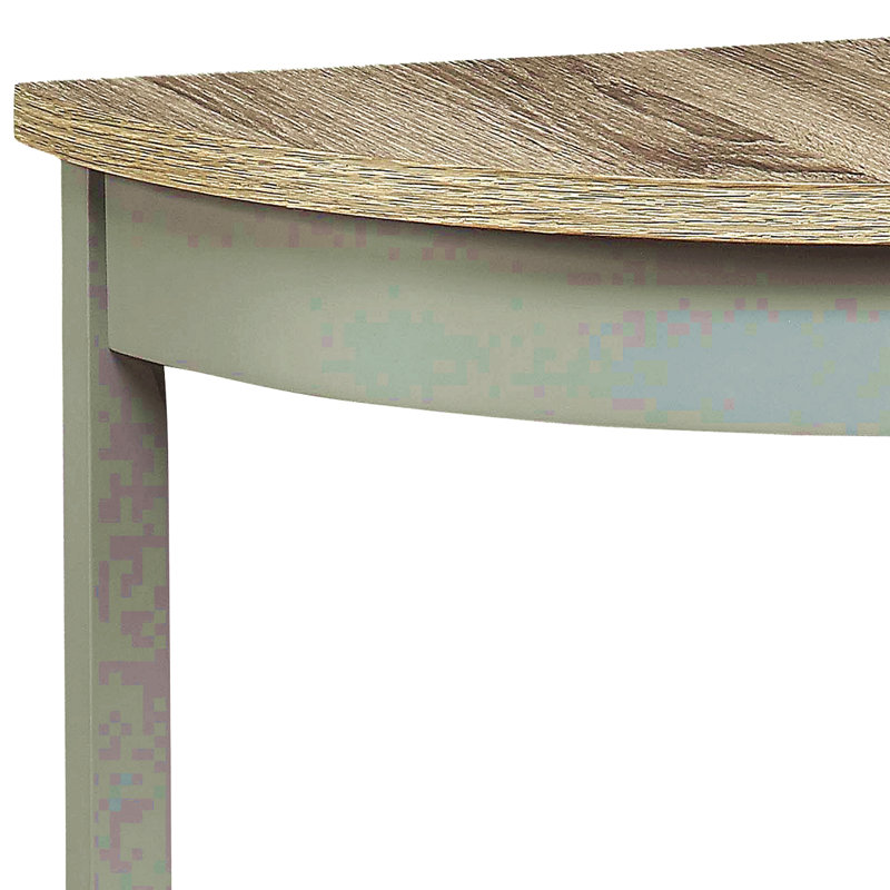 Half Moon Console Table With Bottom Shelf