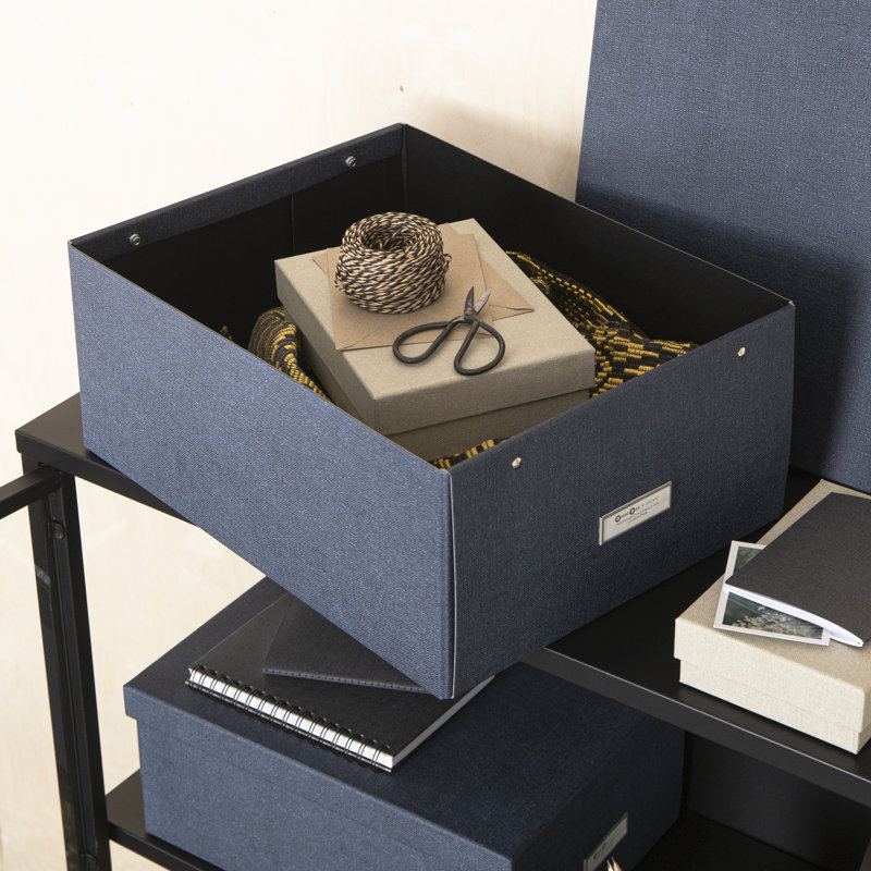 Boîte de rangement pliable Bigso Katrin KD | Boîte de rangement pour photos, Bleu