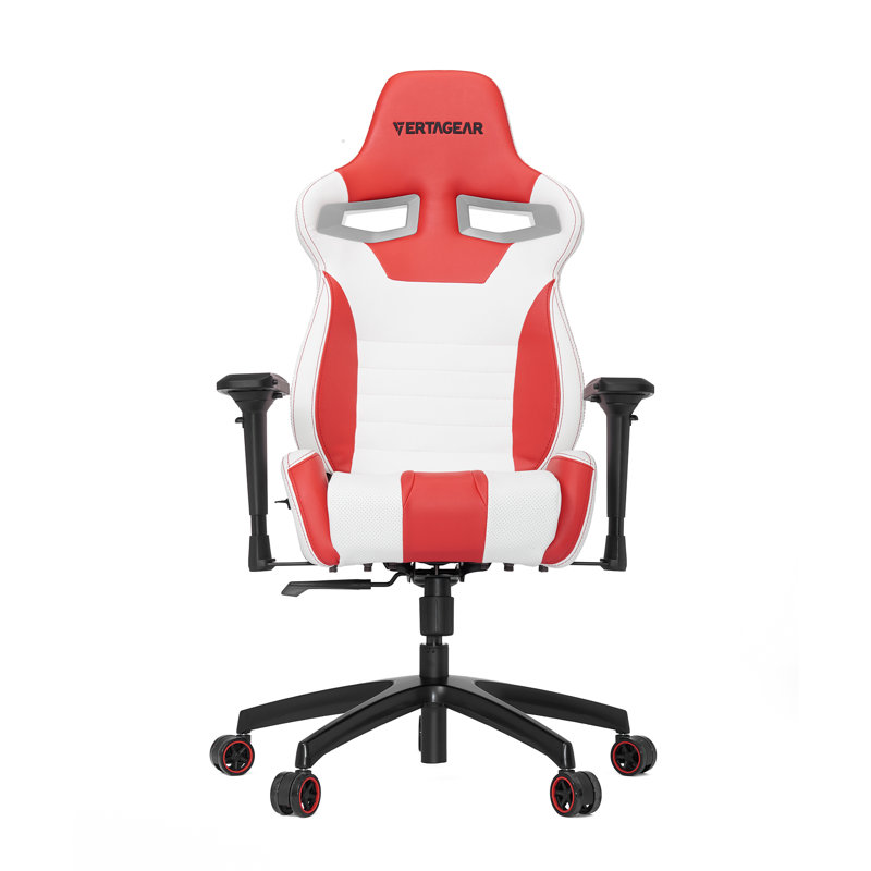 Fauteuil de jeu et de course Premium Series S-Line 4000 PC, Blanc / Rouge