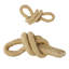 Toscani Paper Woven Knot Decorative Brown Sculpture Set