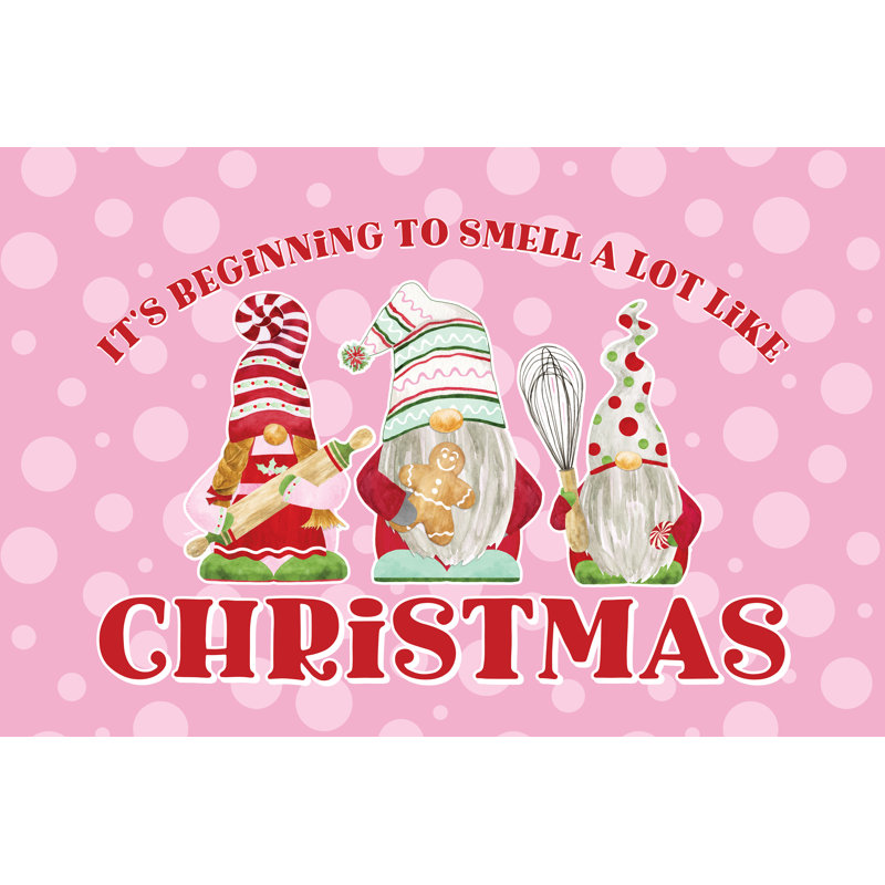 «Ayham Christmas Bakers IV On Pink on Canvas» par Tara Reed, reproduction, H 8 po x l 12 po x P 1,25 po