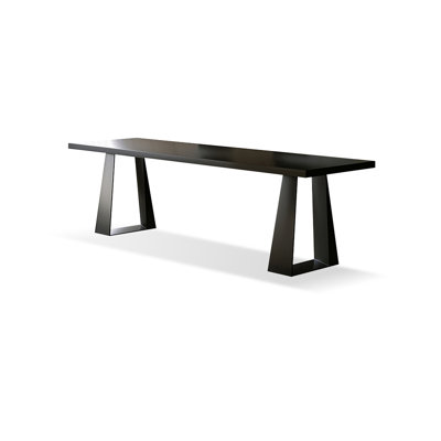 Black Rectangular Solid Wood Writing desk