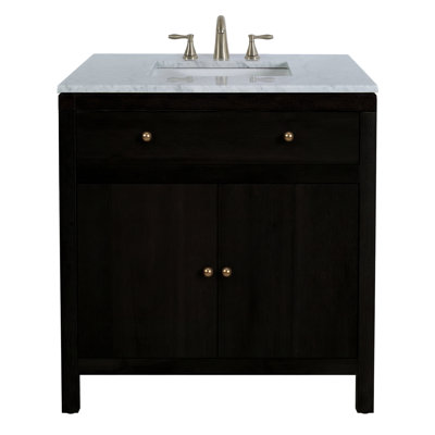 Celine 32" Carrara Marble Single Bathroom Vanity