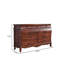 Commode de rangement à 62 tiroirs de style américain en bois massif brun de 62,99 po-341851706