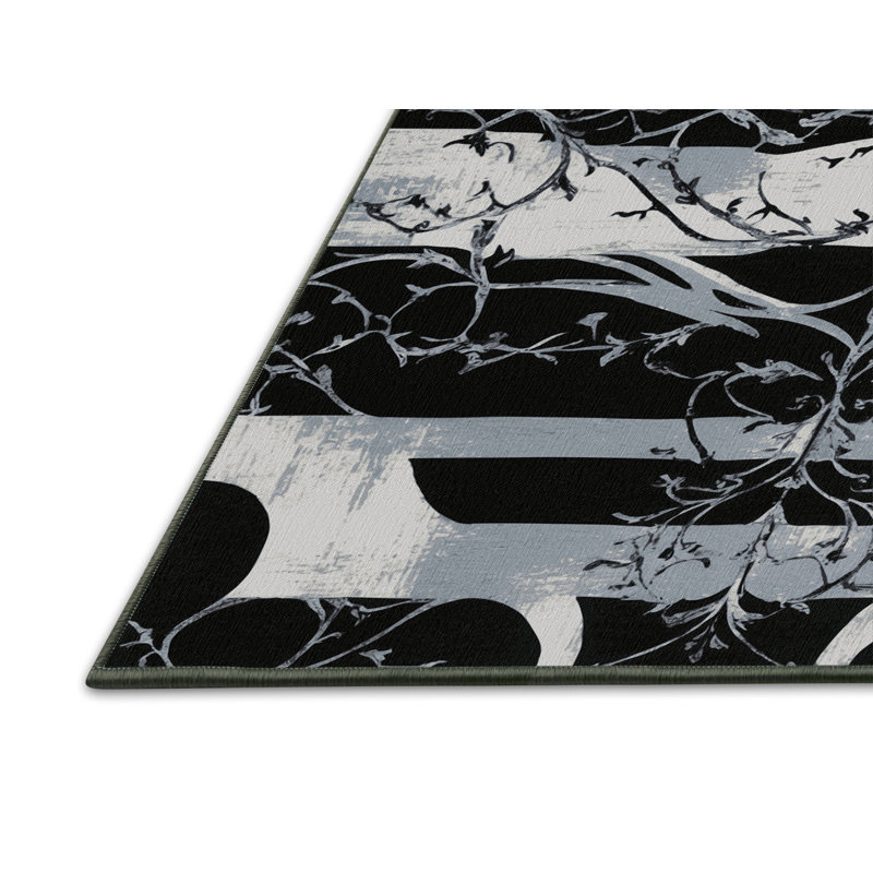 Silver Eclipse Rug, Rectangle 2' x 3'