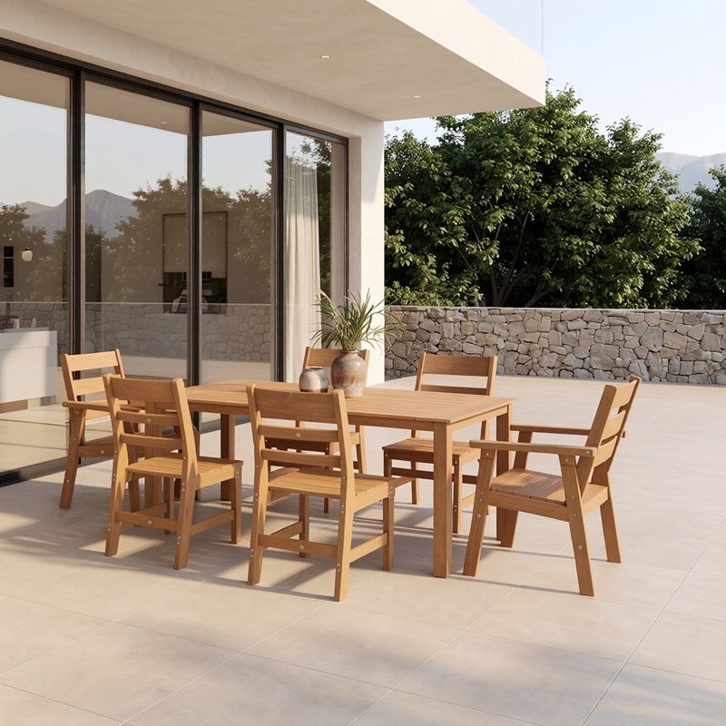 Ensemble de table de salle à manger en PEHD pour 6 à 8 personnes