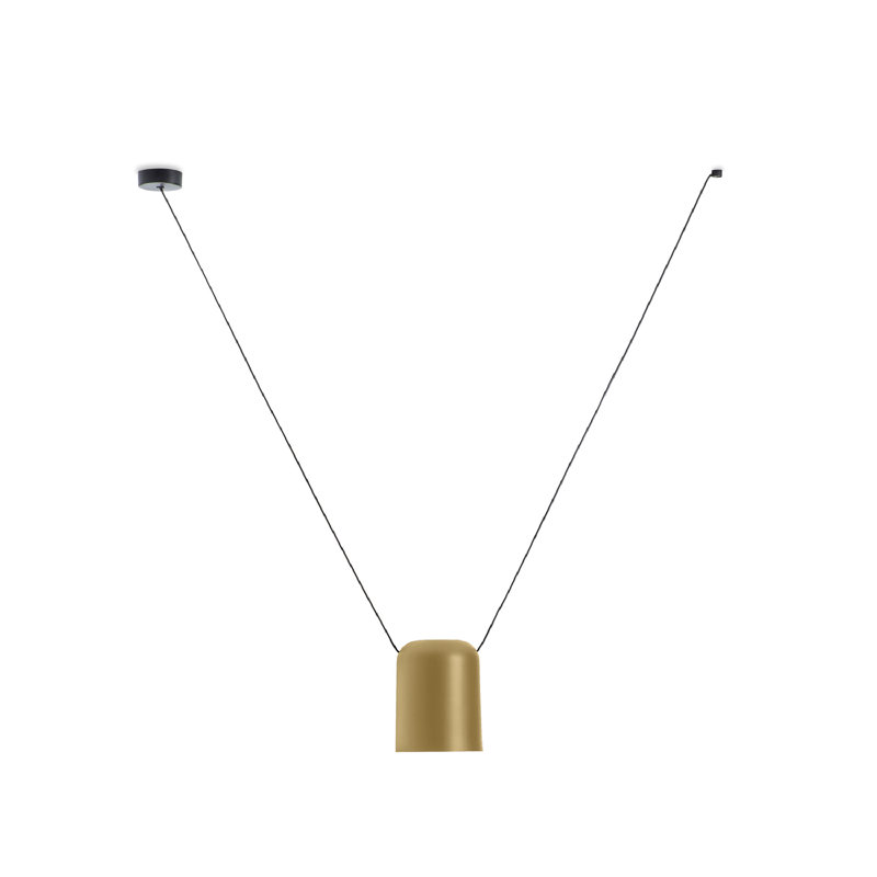 Câble suspendu pour attique latéral 1 cylindre, H 86,63 po x l 39,5 po x P 6 po, Or
