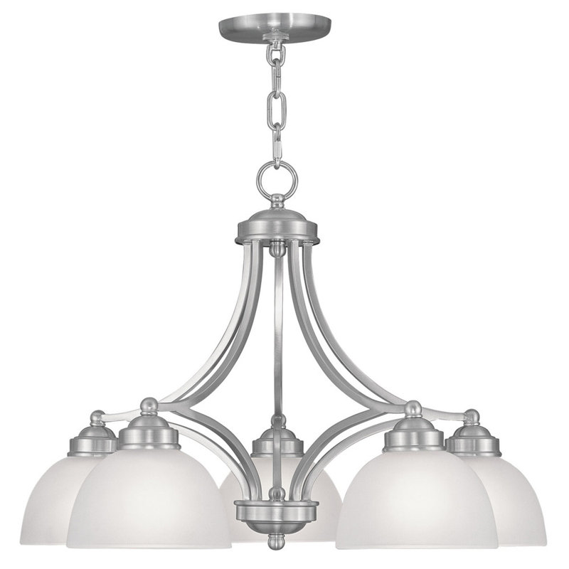 Annete 5 - Light Dimmable Chandelier, Brushed Nickel