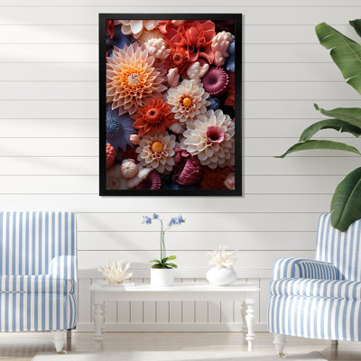 «Red and White Coral Underwater Bouquet II», art mural sur toile plage et océan