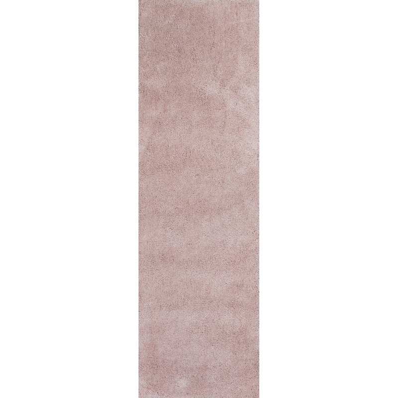 Tapis rose fait à la main Caucher, Rectangle de 7 pi 6 po x 9 pi 6 po