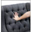 Chaise d'appoint capitonnée à boutons avec coussin en mousse, mobilier de salon confortable et élégant pour les intérieurs modernes-1106067213
