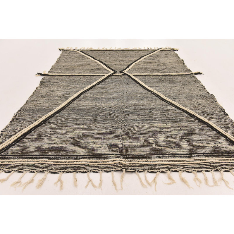 Tapis noir et blanc Nathaniel