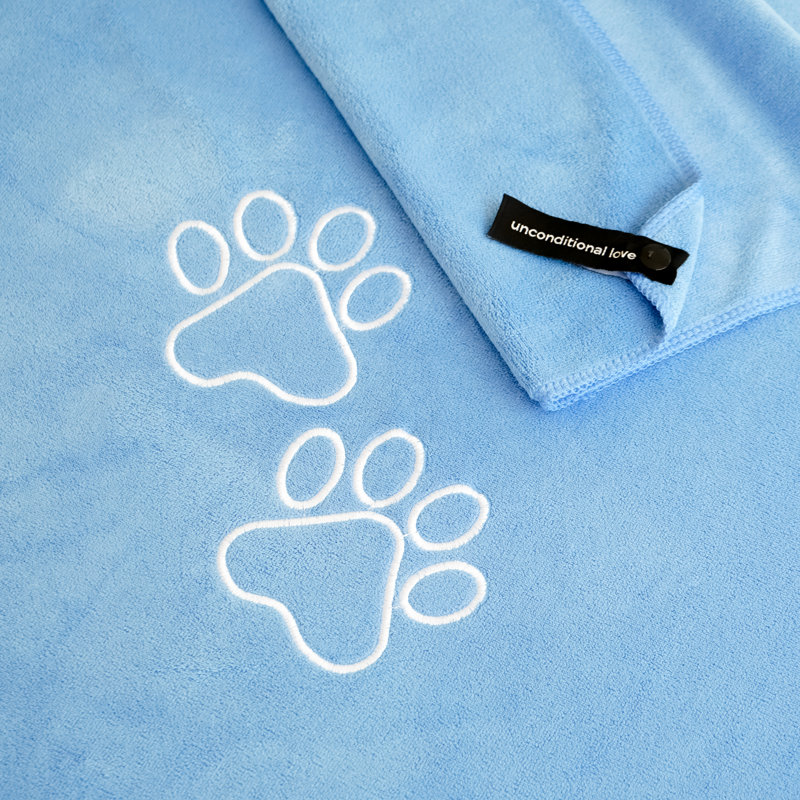 Serviette pour animal inconditionnel Love Premium (bleu), Bleu