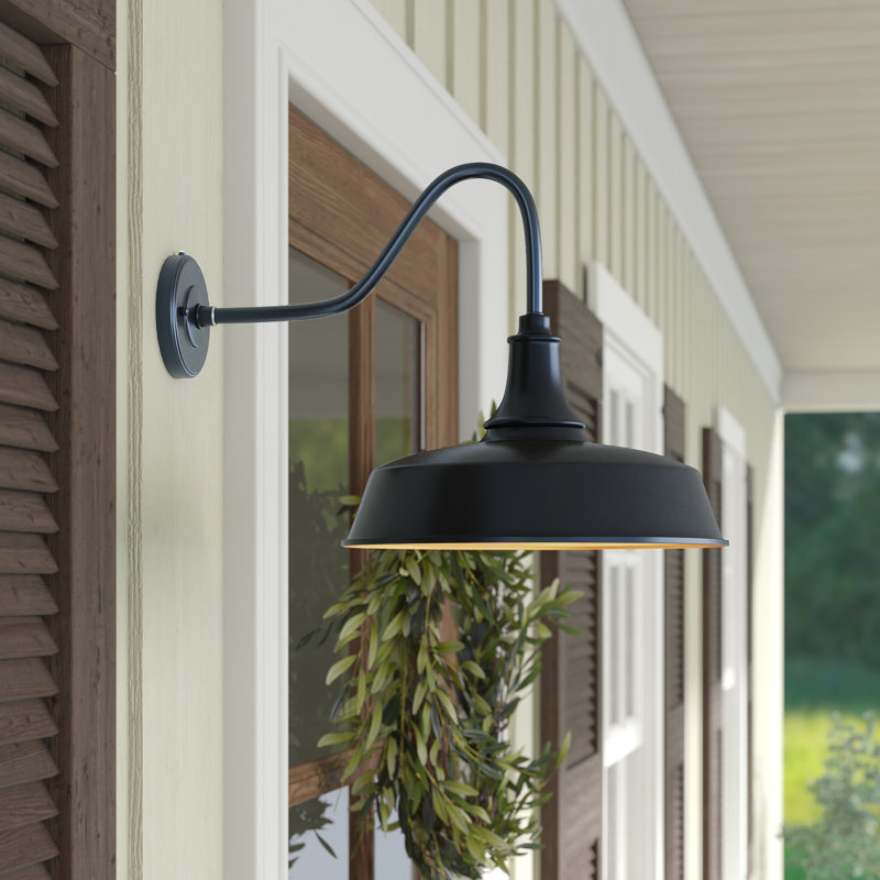 Gunnora Steel Wall Light, Dark Bronze, 14" H x 18" W x 24" D