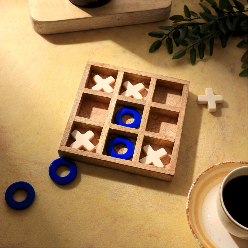 Tic-Tac-Toe Wood & Resin Board Game: A Timeless Classic With A Modern Twist