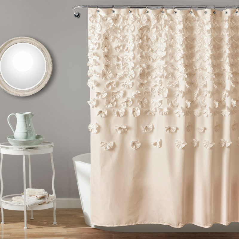 Danielo Polyester Shower Curtain, Ivory
