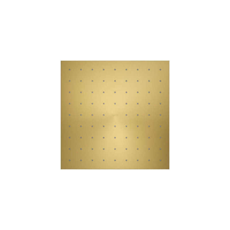 Contemporary Multi Function Rain Shower Head, Square, 1.75 GPM, Vibrant Brushed Moderne Brass