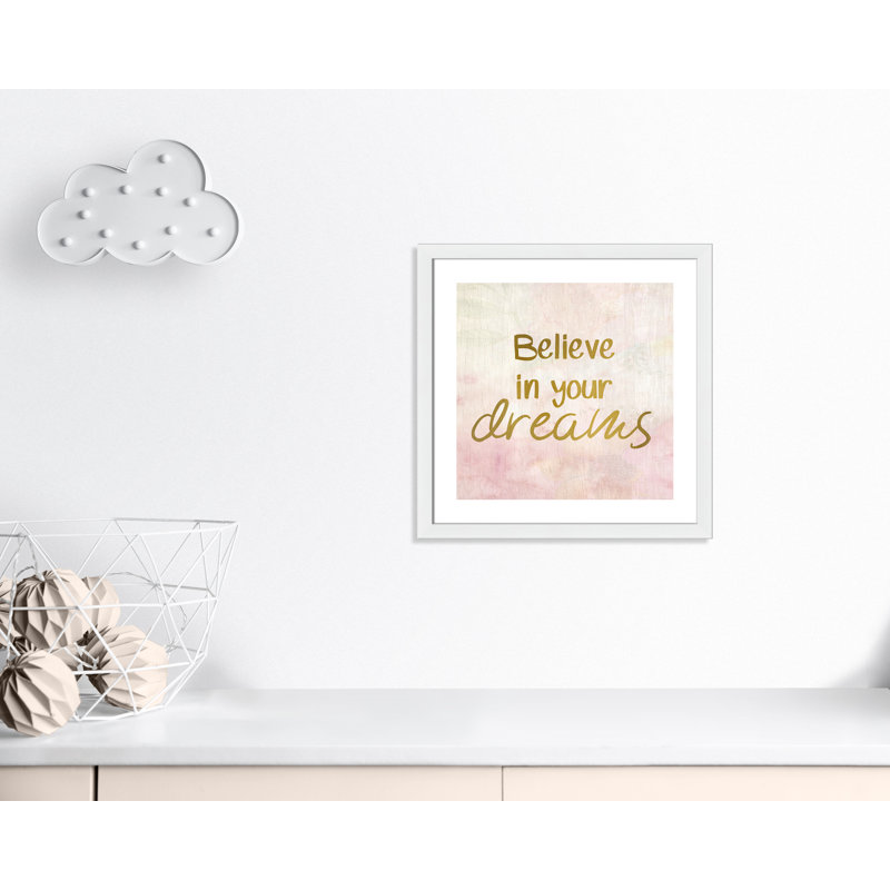 Rêves de licorne 2, H 22,5 po x l 22,5 po x P 0,63 po, Cadre blanc