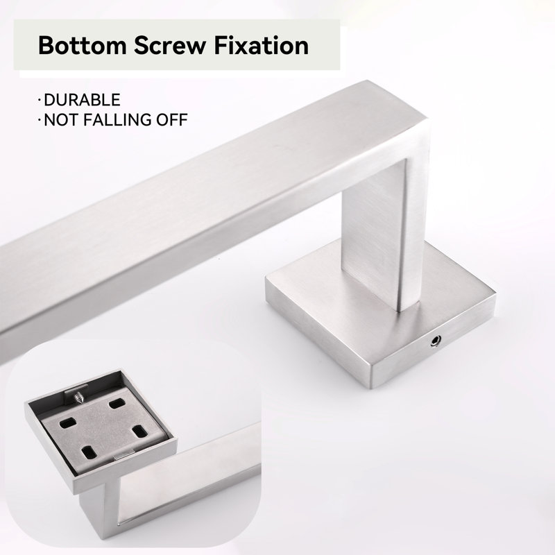 Porte-serviettes mural 25,5 po, Nickel brossé, H 2 po x l 25,5 po x P 3 po