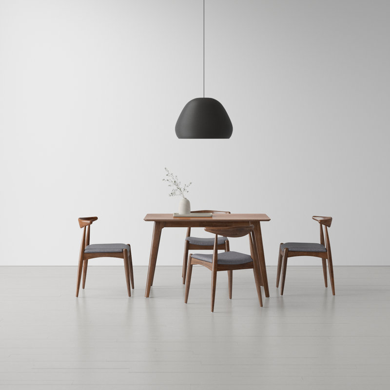 Millie 4 - Person Four Leg Dining Set, Charcoal