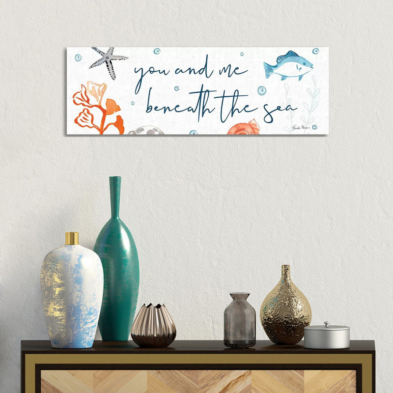 Whale Tale VI by Farida Zaman - Wrapped Canvas Panoramic Print, 30.48 cm H x 91.44 cm W x 1.91 cm D