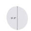 Miroir de salle de bain 80 cm, miroir rond, fixation murale