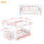 Lit superposé blanc double avec rangement amélioré: escalier, table de chevet, 3 tiroirs - et option polyvalente convertible avec caractéristiques: configuration fonctionnelle stable-129631024