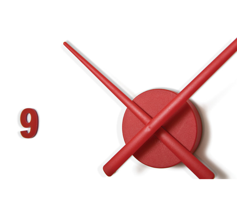 OJ Analog Wall Clock, Small, Rojo