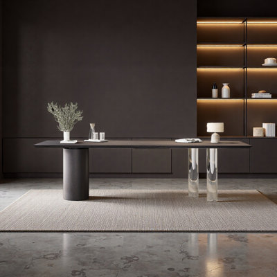 Bureau italien minimaliste italien avec pieds en acrylique