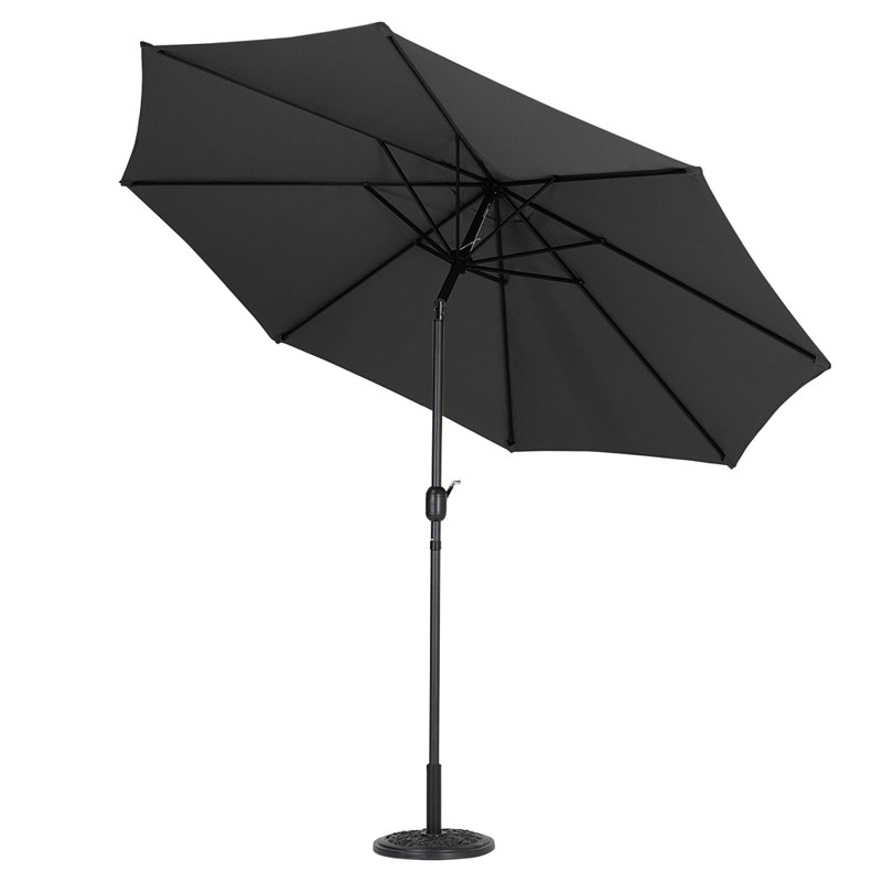 Aaroon 300cm Tilt Market Parasol, Black