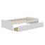 Lit simple en bois d'hévéa massif - 2 tiroirs-618786047