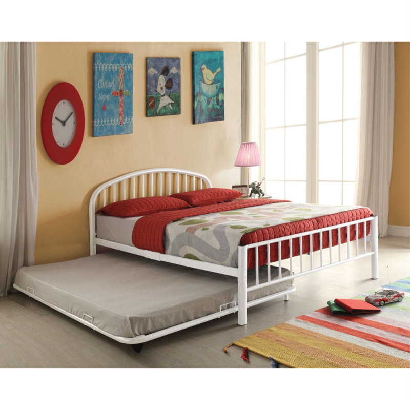 Lit plateforme Iesa, Blanc, Double