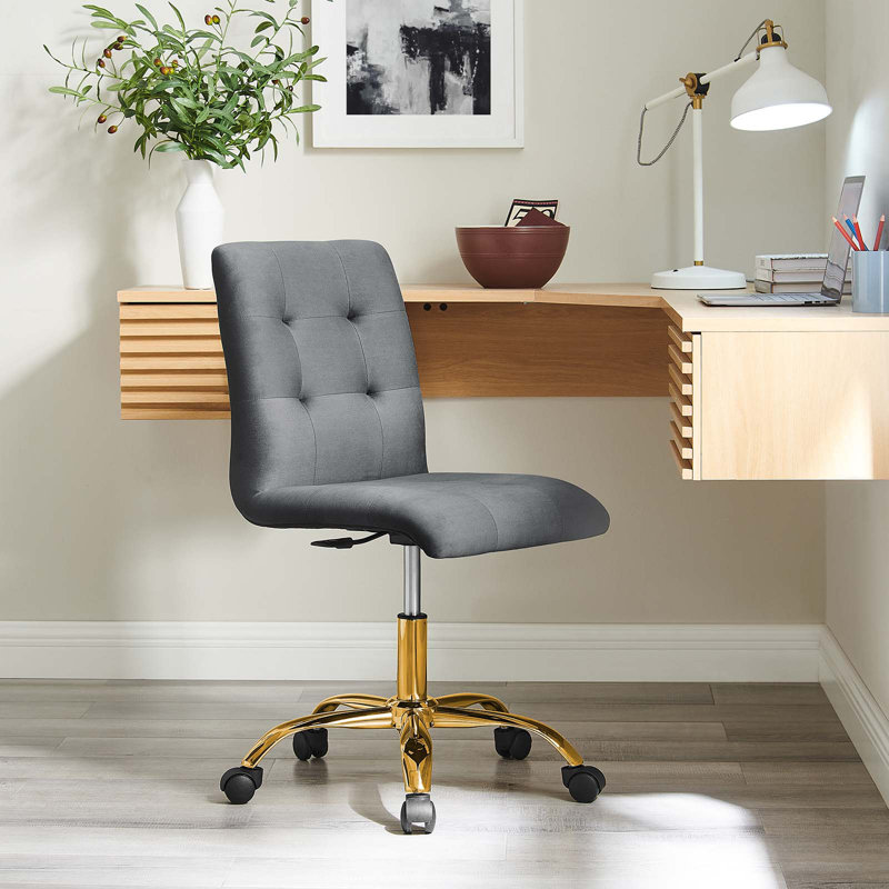 Chaise de bureau Prim Velvet Performance, gris