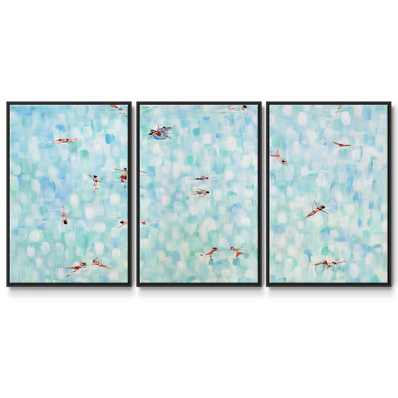 Endless Horizons, reproduction sur toile 3 pièces, Noir, H 36 po x l 75 po x P 2 po