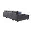 Canapé modulaire confortable en forme de U avec coussins moelleux et sièges polyvalents gris foncé-119138379