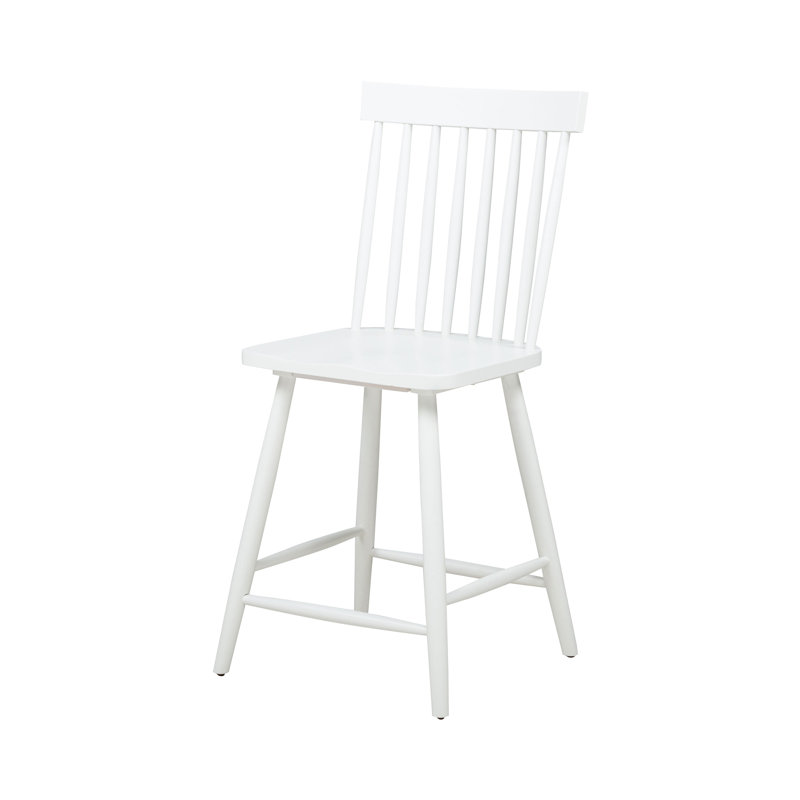 Chaise de comptoir transitionnelle l 19,4 po, White