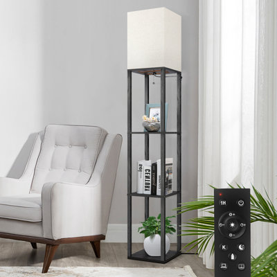 180cm Walnut LED Column Floor Lamp