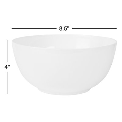 Fitz And Floyd Nevaeh White Deep Serving Bowl, 72-Oz
