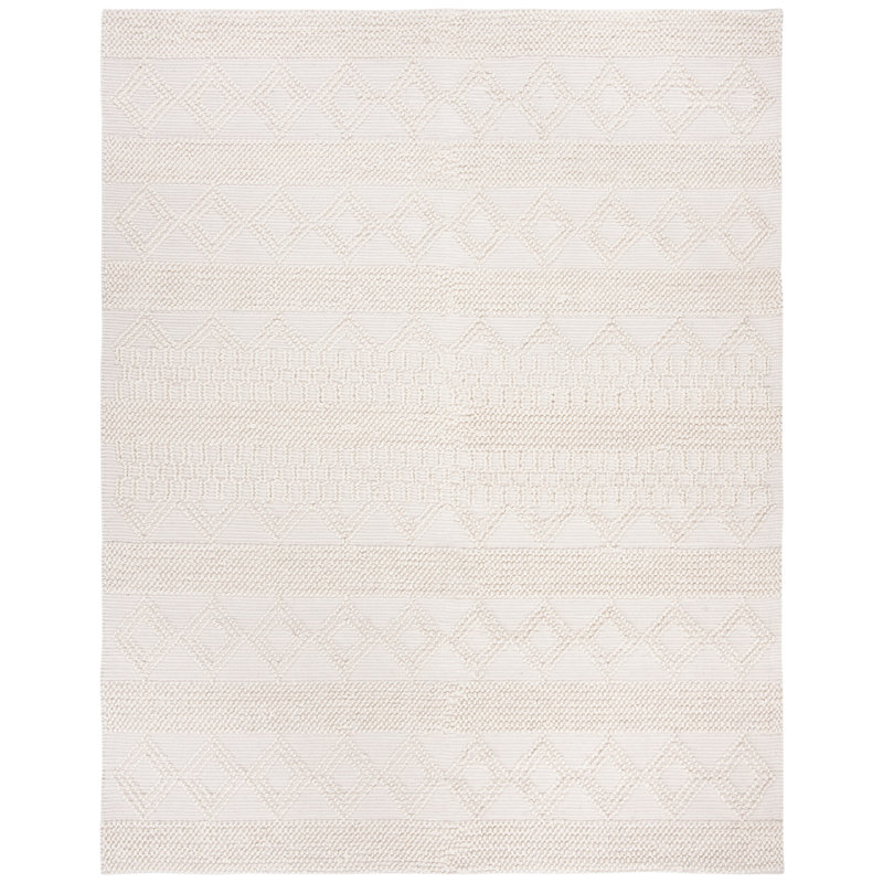 Natura Handwoven Wool/Cotton Beige Area Rug, Rectangle 10' x 14'