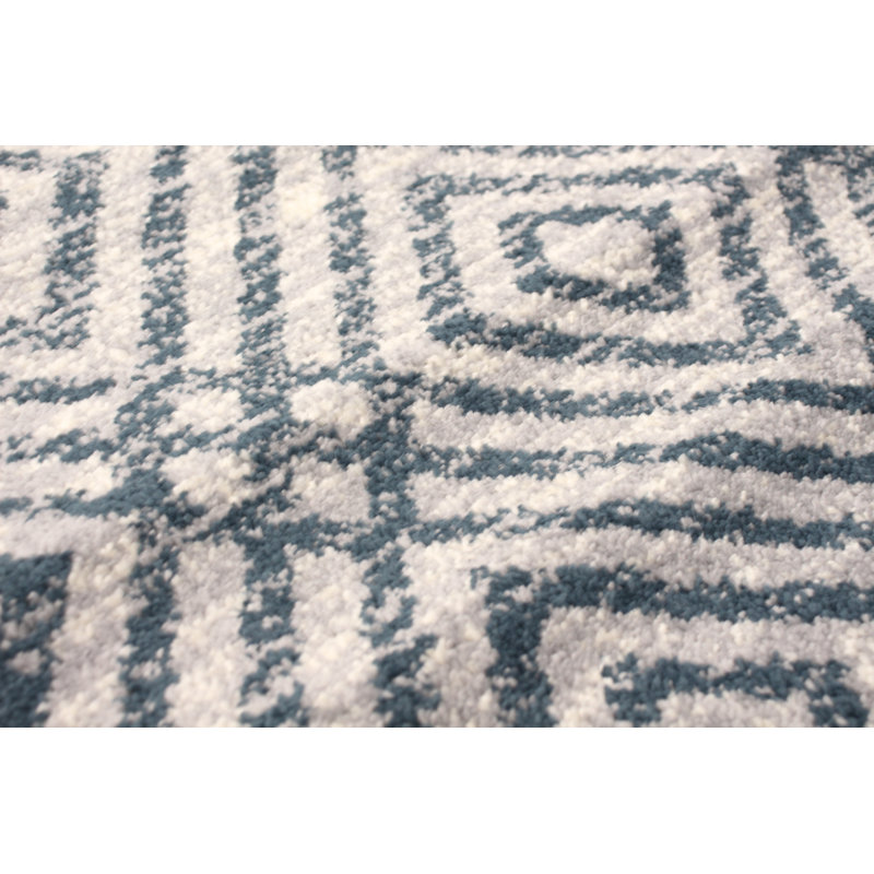 Salih   Geometric Indoor Rug, Rectangle 3'11" x 5'7"