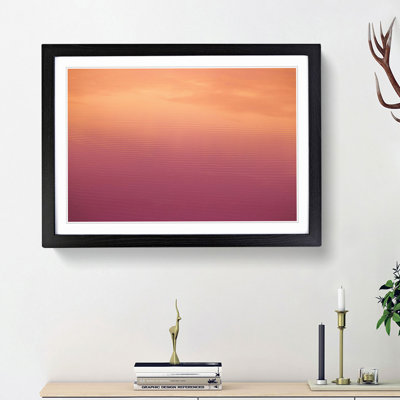 Peach Seascape - Picture Frame Photograph Print
