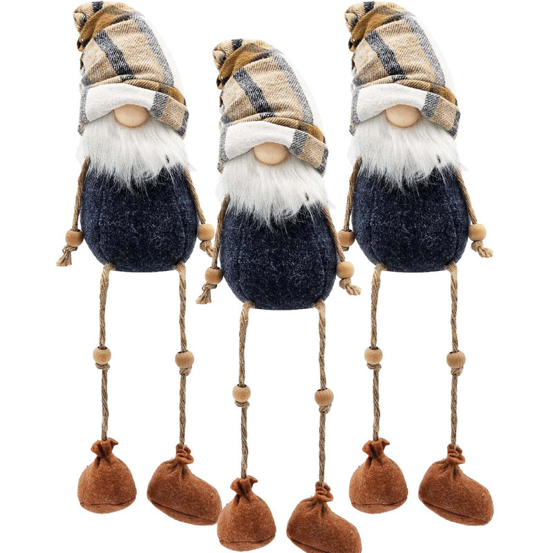 3 pièces de décorations d'automne de gnomes de l'Action de grâce, ornements de table de fête des moissons