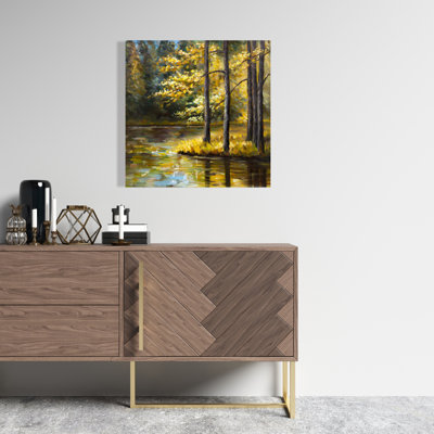 Paysage d'automne sur toile - Arbres contemporains pour le décor de la chambre à coucher