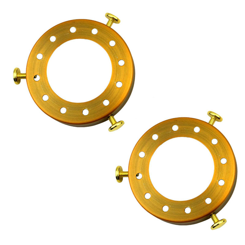 Socket Lampshade Holder Top Collar Ring Adapter Lamp Base Solid Metal Separate Lighting Kit, Yellow Brass