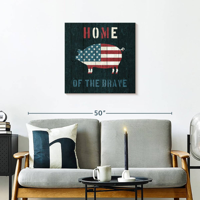 Plaque murale Kema American Farm Pig, H 24 po x l 24 po