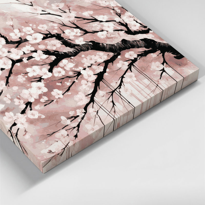 Art mural sur toile Botanical Cherry Tree Branches, H 11 po x l 14 po