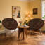 Chaises de salle à manger rembourrées rondes, chaises pliantes Papasan, chaises de lecture pour la chambre à coucher-101920691-95209946