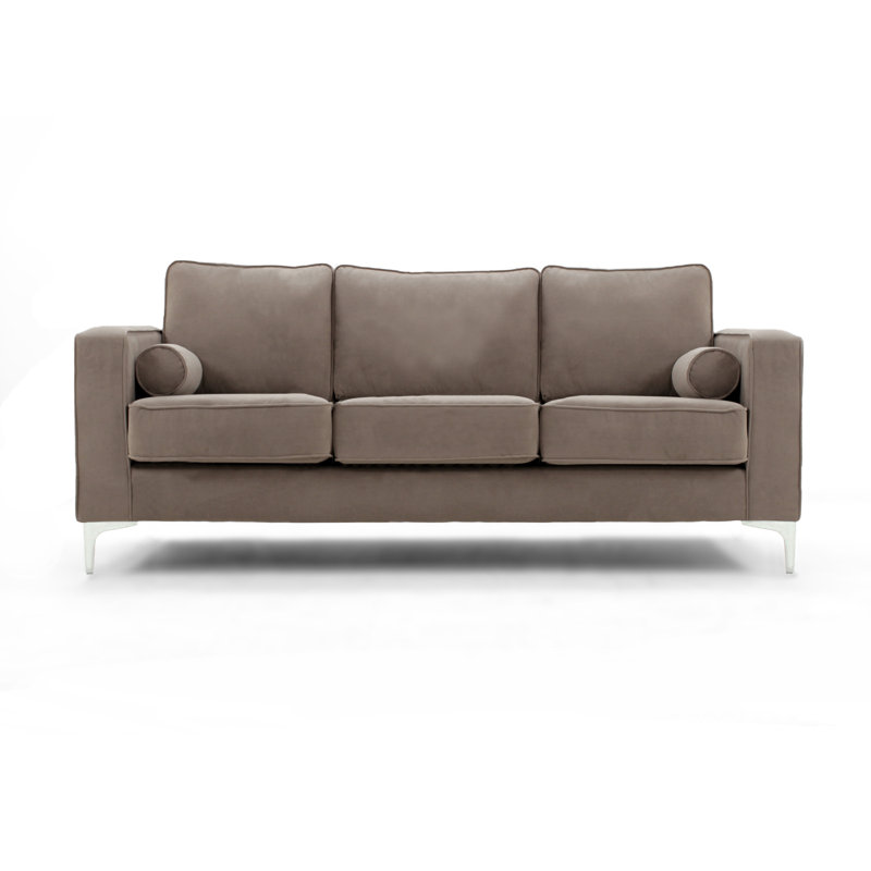 Georgio 3 Seater Velvet Sofa, Taupe