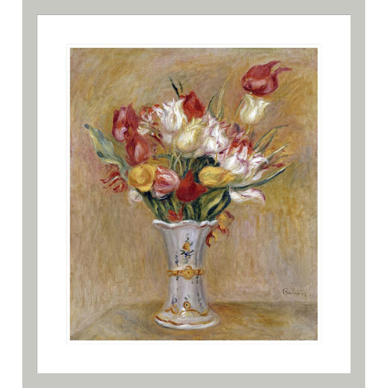 Tulipes 1909Pierre-Auguste Renoir -Framed Giclee Print, 26.6" H x 23.5" W