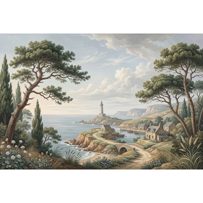 Papier peint bord de mer paysage côtier amovible